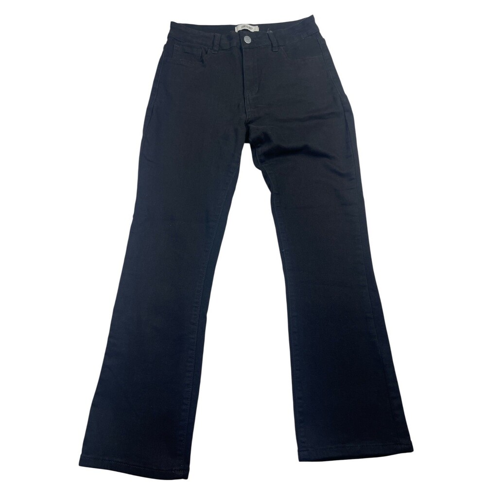 Lark & Grey Jeans Women's 8P Black Denim Cotton Back Flap Pockets Bootcut Leg